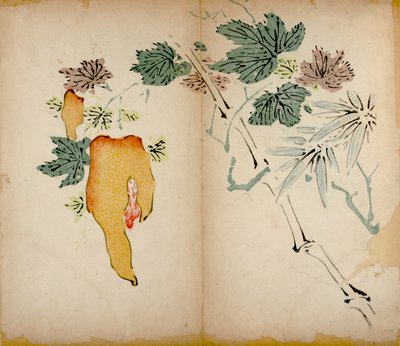 Ti Bamboo Studio Prints, 1643 (træblok) af Chinese School