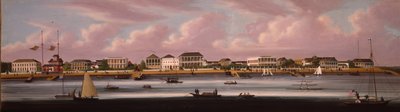 Shanghai Regatta med udsigt over Bund, ca. 1850 af Chinese School