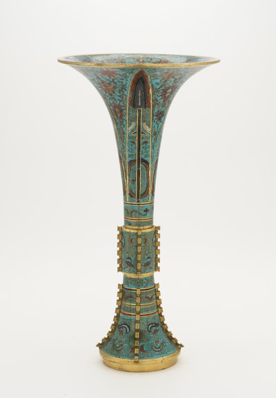 Vase formet som en arkaisk gu, 1662-1722 af Chinese School