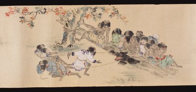Ainu under bjørnejagt, 1800-1829. af Chishima