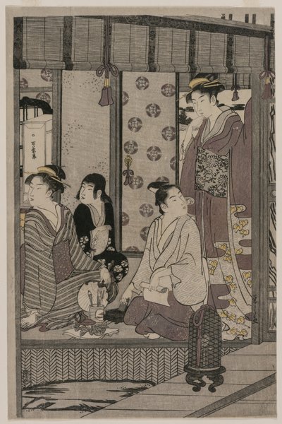 Morning Glory fra serien The Tale of Genji in Elegant Modern Dress, ca. 1790. af Chobunsai Eishi