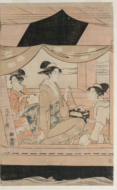 Fest på lystbåden Kawaichimaru af Chobunsai Eishi