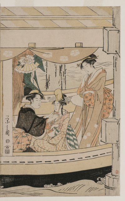 Fest på lystbåden Kawaichimaru af Chobunsai Eishi