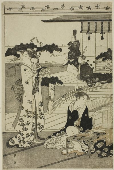Suma, fra serien "A Fashionable Parody of the Tale of Genji (Furyu yatsushi Genji)" af Chobunsai Eishi