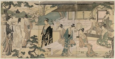 The Matsukaze Chapter of the Tale of Genji (fra serien The Tale of Genji in Elegant Modern Dress) af Chobunsai Eishi