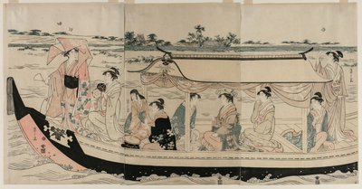 Kvinder i en lystbåd på Sumida-floden, begyndelsen af 1790