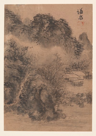 Landskab (albumblad) af Chong Son