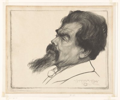Portræt af Jan Toorop af Chris Lebeau (signed by artist)