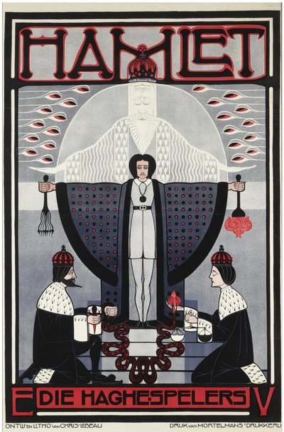 Hamlet par Lebeau, Chris (1878-1945). Farvelitografi, størrelse: 121x79,3 af Chris Lebeau