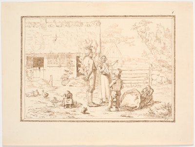 Illustration til eventyret "Bjergmanden og Tordenvejret" af Christen Dalsgaard