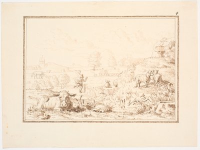 Illustration til eventyret "Bjergmanden og Tordenvejret" af Christen Dalsgaard