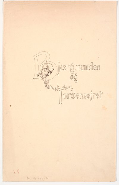 Omslag til eventyret "Bjergmanden og Tordenvejret" af Christen Dalsgaard