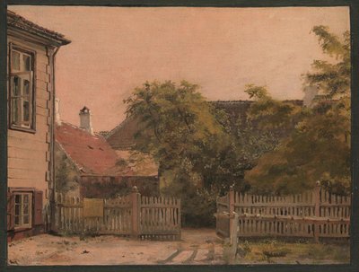Et hjørne af kunstnerens fars hus af Christen Købke