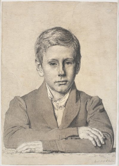 Portræt af skovrider Henrik Clausen (1825-1904) som barn af Christen Købke