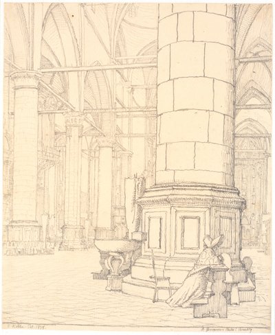 Parti fra det indre af Ss.Giovanni e Paolo i Venedig af Christen Købke