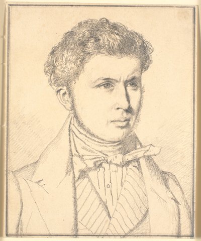 Portræt af kunstnerens bror, H.P.N.Købke (1812-39) af Christen Købke