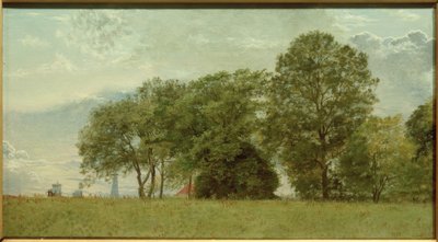 Fortets mur på den side, der vender mod byen af Christen Schjellerup Købke