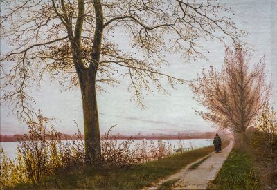 Efterårsmorgen på Sortedamssøen af Christen Schjellerup Kobke