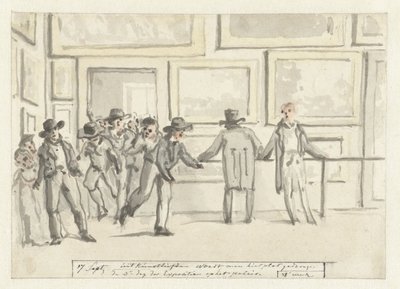 Besøgende på kunstudstillingen i Amsterdam i 1808 af Christiaan Andriessen