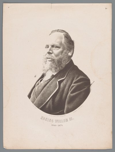Portræt af William III af Holland Kong Vilhelm III 1849-1874 (titel på objekt) af Christiaan Bos