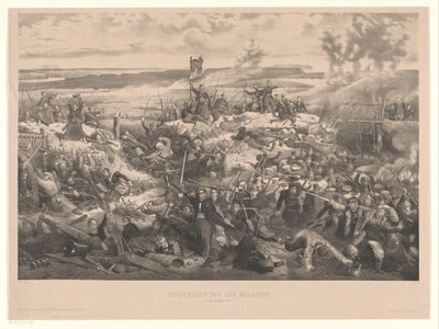 Slaget ved Malachov Erobringen af ​​Malakoff. 8. september 1855 (titel på objekt) af Christiaan Bos