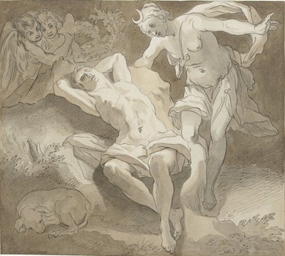 Selene og Endymion af Christiaan Josi
