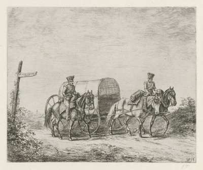 To soldater til hest af Christiaan Wilhelmus Moorrees