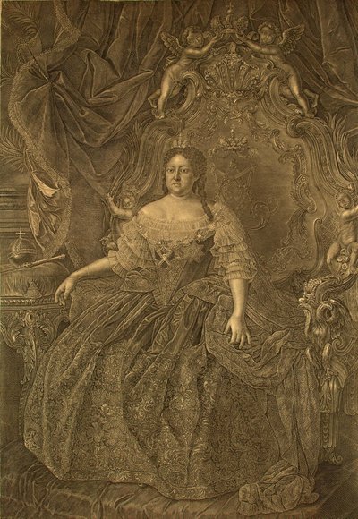 Portræt af kejserinde Anna Ioannovna 1693-1740, 1740
