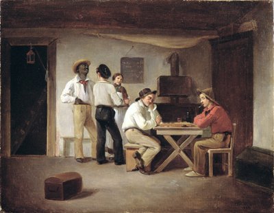 Sømænd spiller et brætspil i et værtshus af Christian Andreas Schleisner