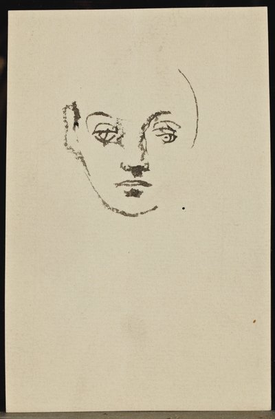 Studie af et ansigt (blæk på papir) af Christian Bérard