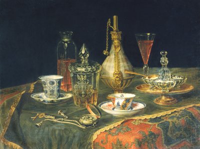 Bøhmiske glas, kopper og et ur af Christian Berentz