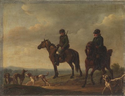 To jægere til hest af Christian David Gebauer