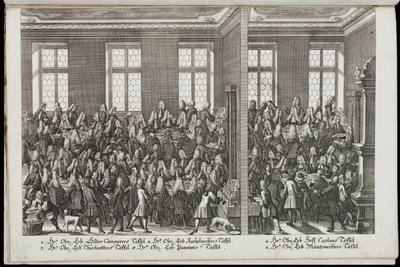 En banket. Festival til ære for kejser Charles VI, 1712 af Christian Engelbrecht