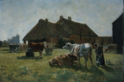 Studie til Forme a Venoix (olie på lærred) af Christian Eriksen Skredsvig