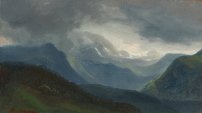 Nærmer sig tordenvejr i Alperne af Christian Ernst Bernhard Morgenstern
