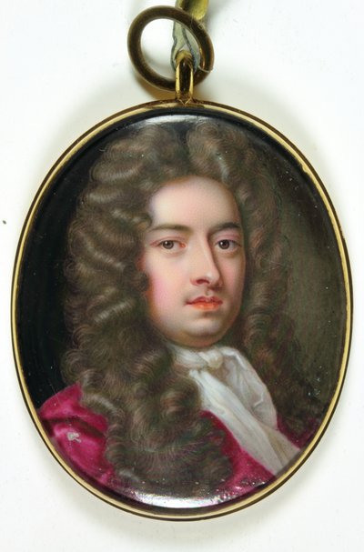 En herre ved navn William Lord Russell (emalje) (se også 3076204) af Christian Friedrich Zincke