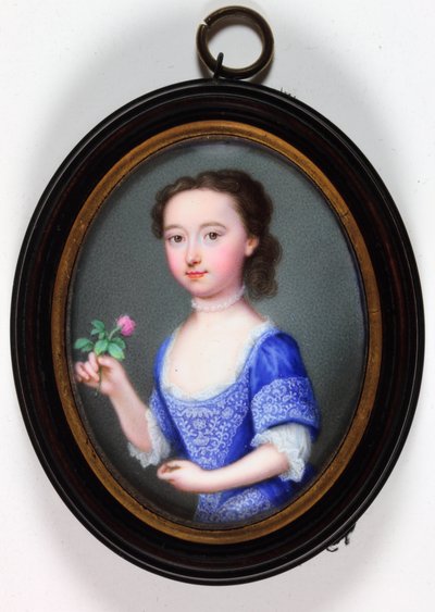 Lady Elizabeth Cavendish Bentinck, senere Marchioness of Bath (emalje) af Christian Friedrich Zincke