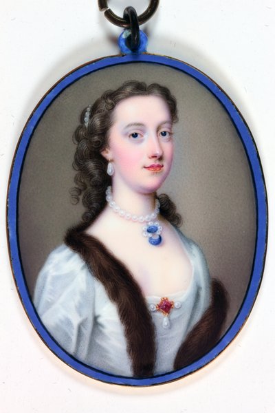 Lady Margaret Cavendish-Holles-Harley, hertuginde af Portland (emalje) af Christian Friedrich Zincke