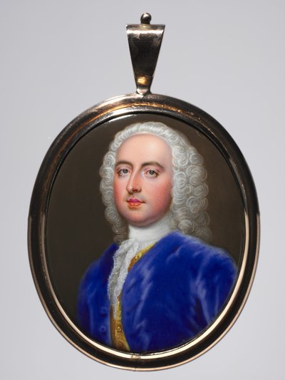 Portræt af en mand, ca. 1735. af Christian Friedrich Zincke