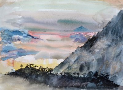 Colour Sea, 2015 (akvarel på papir) af Christian Furr