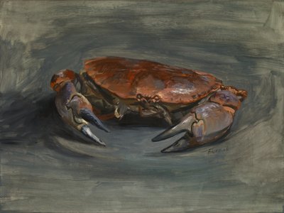 Crab, 2018 (olie på gessobehandlet træpanel) af Christian Furr