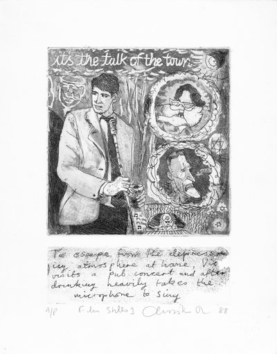 Its the Talk of the Town ætsning - Film Stills 1988 (ætsning) af Christian Furr
