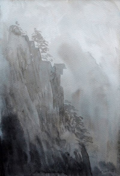 Spirit Stone, 2015 (akvarel på papir) af Christian Furr