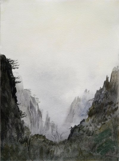 Starting to Believe, 2015 (akvarel på papir) af Christian Furr