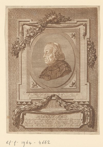 Portræt af Johann Baptist Amos af Christian Georg Schütz (I)