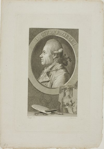 Portræt af Daniel Chodowiecki af Christian Gottlieb Geyser