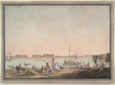 Udsigt over St. Petersborg fra Neva, 1808 af Christian Gottlieb Hammer