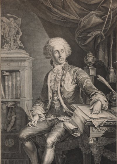 Portræt af prins Alexander Michaylovich Belosselsky-Belozersky 1752-1809, sidste kvartal af det 18. af Christian Gottlieb Schultze