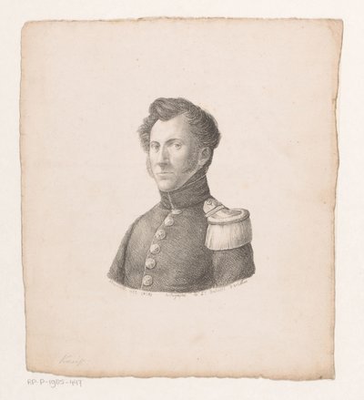 Portræt af Arnold Willem de Bruin af Christian Heinrich Gottlieb Steuerwald