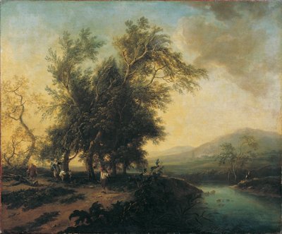 Landschaft mit Staffage af Christian Hilfgott Brand